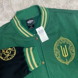 Wicked Emerald City Varsity Jacket Green Black Gold Embroidery XL